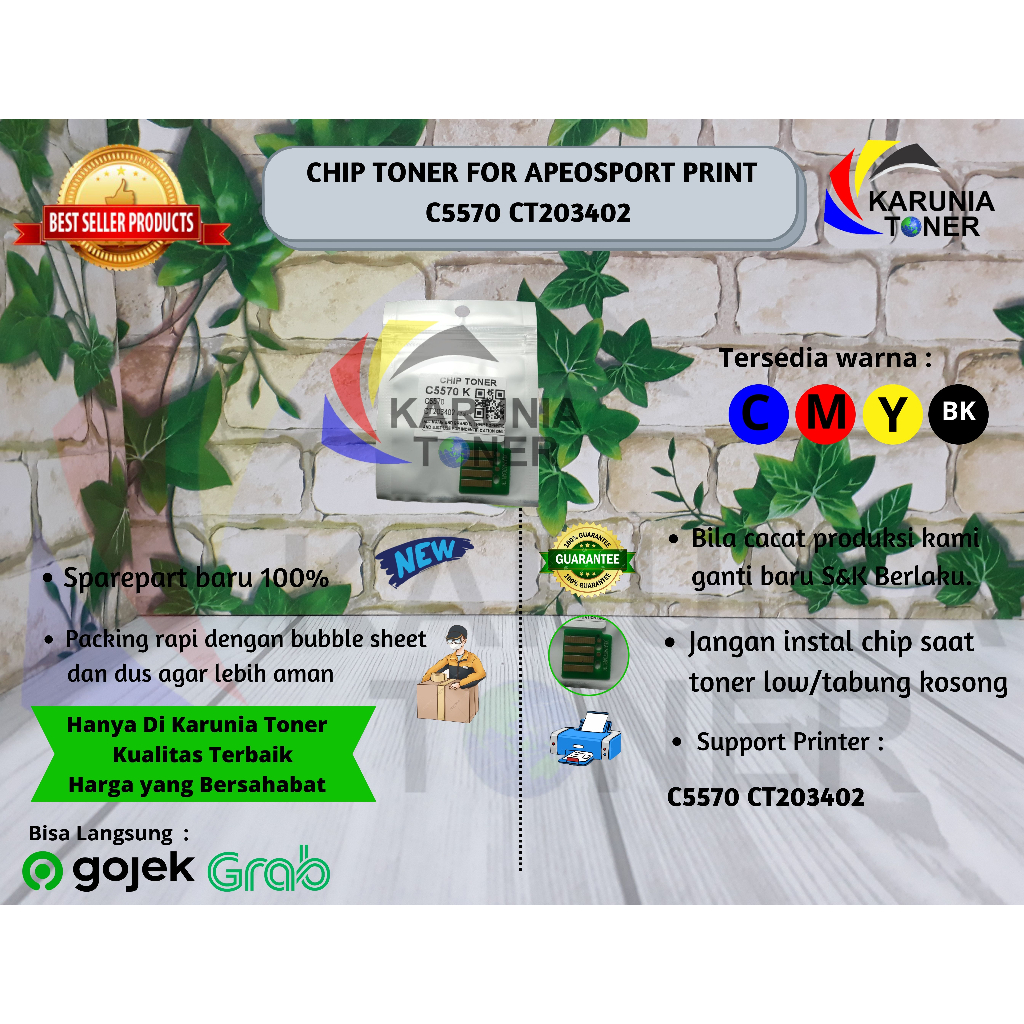 CHIP TONER FOR APEOSPORT PRINT C5570 CT203402 BLACK 25k