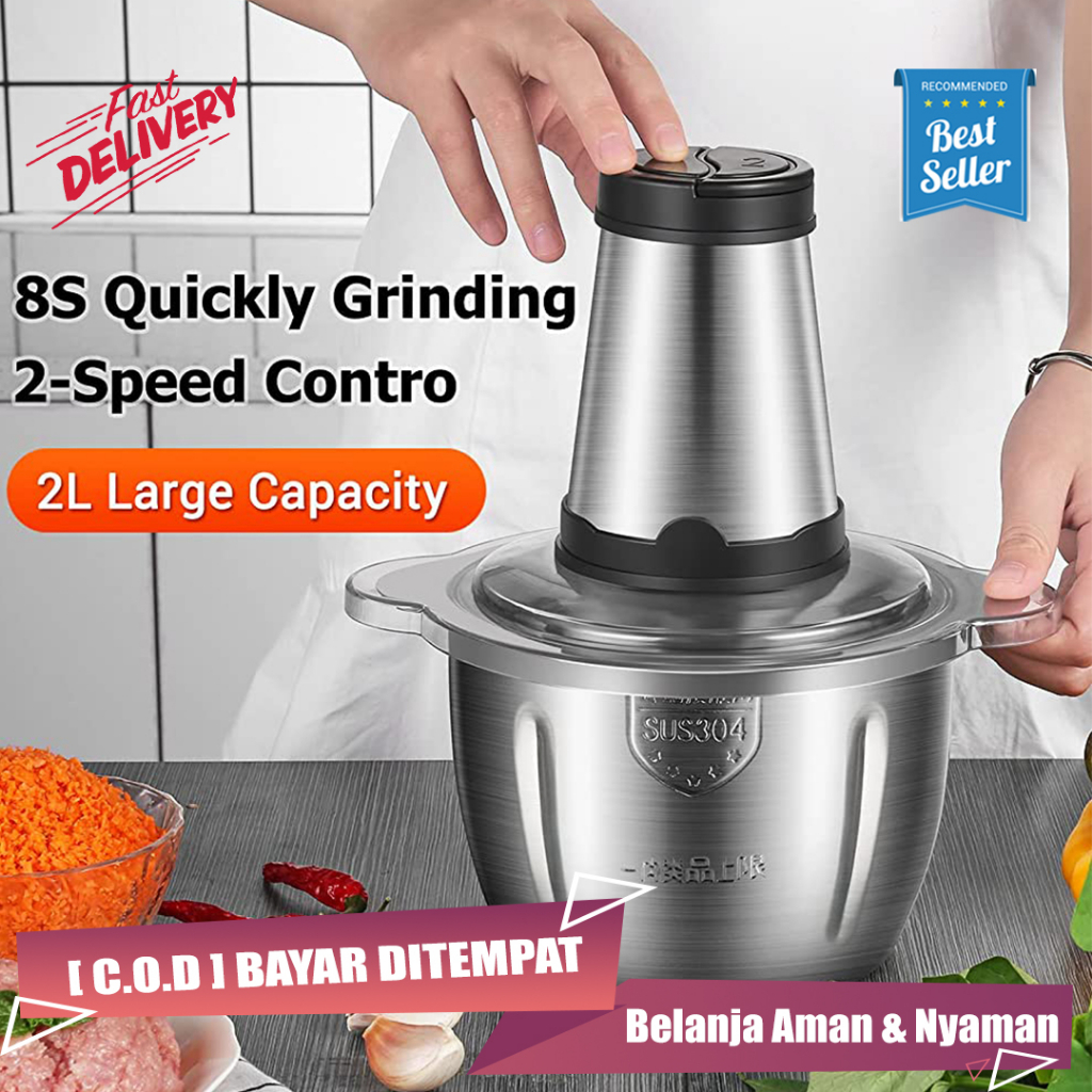 Penggiling Daging Multifungsi Penghalus Daging Chopper Blender Listrik