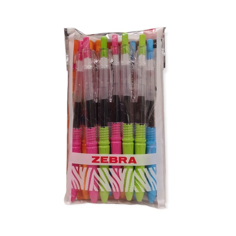 

Gramedia World BSD - Zebra Kokoro Gel 0,5 - Colored Barrel Set 12 Black Ink