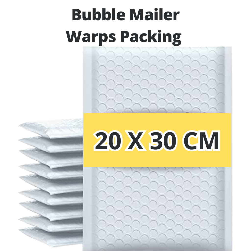 

Amplop Polymailer Bubble Mailer Warna Putih Wraps Packing Online Shop Kantong Plastik Wrap Padded Envelope Packing Tebal Tahan Air Tahan 20x30cm COD Bisa Instan Medan