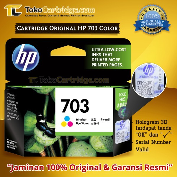 Cartridge Refil 703 Tri Colour 703 Color Printer D730 F735 K109 K109g K209a K209g All in One - Photosmart K510a