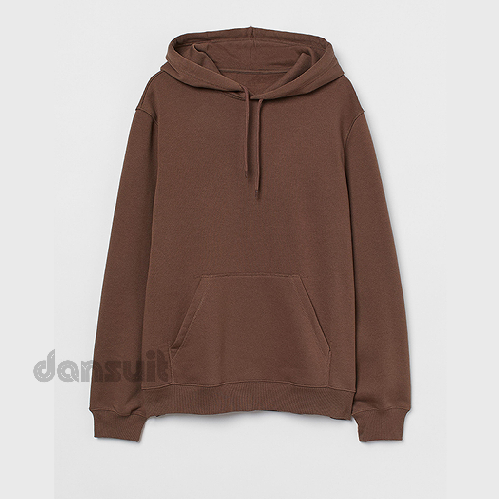 Sweater Hoodie Polos Pria Wanita Size M - XXXL Hoodie Polos Warna Mocca Bahan Tebal Premium