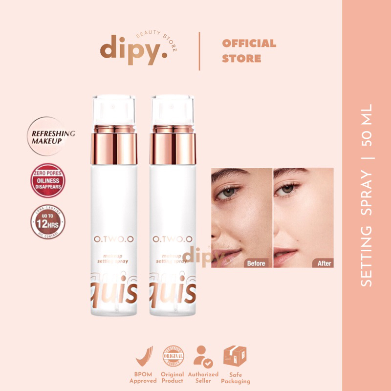 【Official Outlet】 O.TWO.O - Setting Spray Fine Mist Moisturizing Makeup Base Spray Primer Long-lasting Coverage Makeup Lock Oil Control Transferproof Natural Otwoo Original Viral BPOM