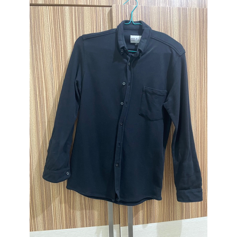 kemeja male.id hitam longsleeve