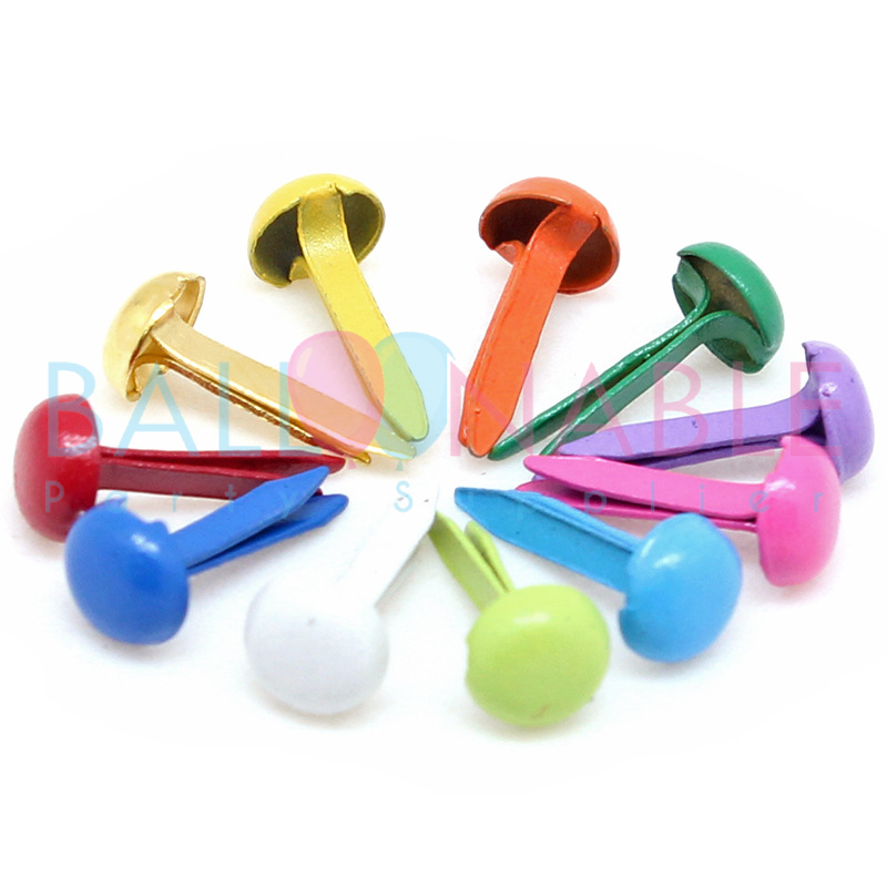 

100pc Paku Belah Besi Pengikat Kertas Warna Warni Gold Silver / Paper Fastener Colorful Gold Silver