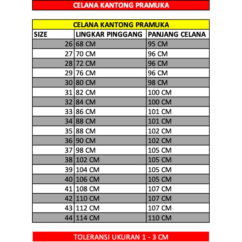 Celana Kantong / Lapangan Pramuka - Rapilo