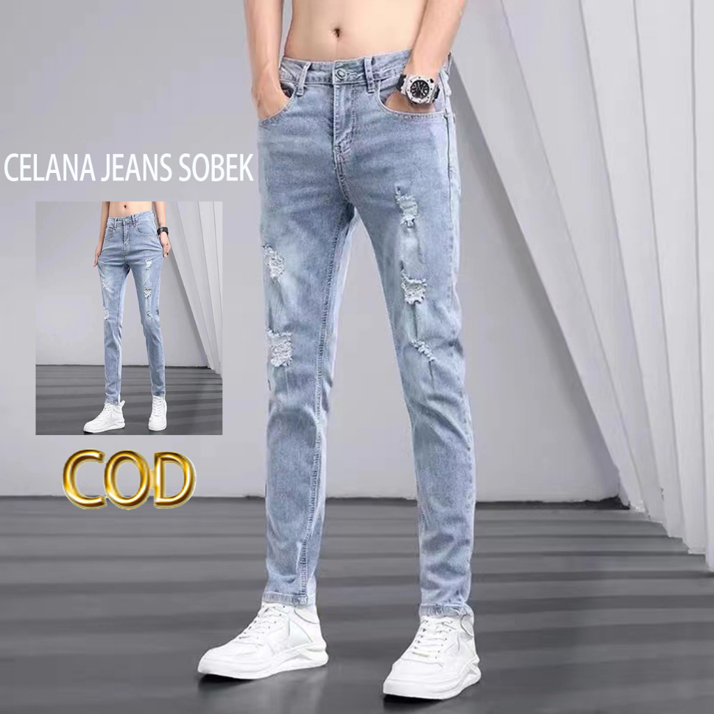 celana jeans pria celana jeans slim fit pria celana jeans biru muda celana korean style pria celana 