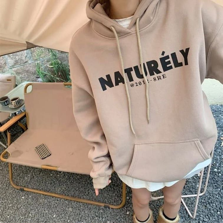 NATURELY HOODIE OVERSIZE ATASAN WANITA SWEATER KOREAN STYLE