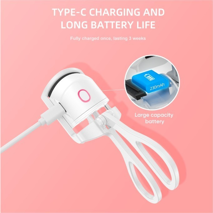 Bomidi EC1 Electric Heated Eyelash Curler Portable Electric Penjepit Bulu Mata Pelentik Bulu Mata Jepitan Bulu Mata Lashes Elektrik Wireless Type-C Charging Long Battery Life