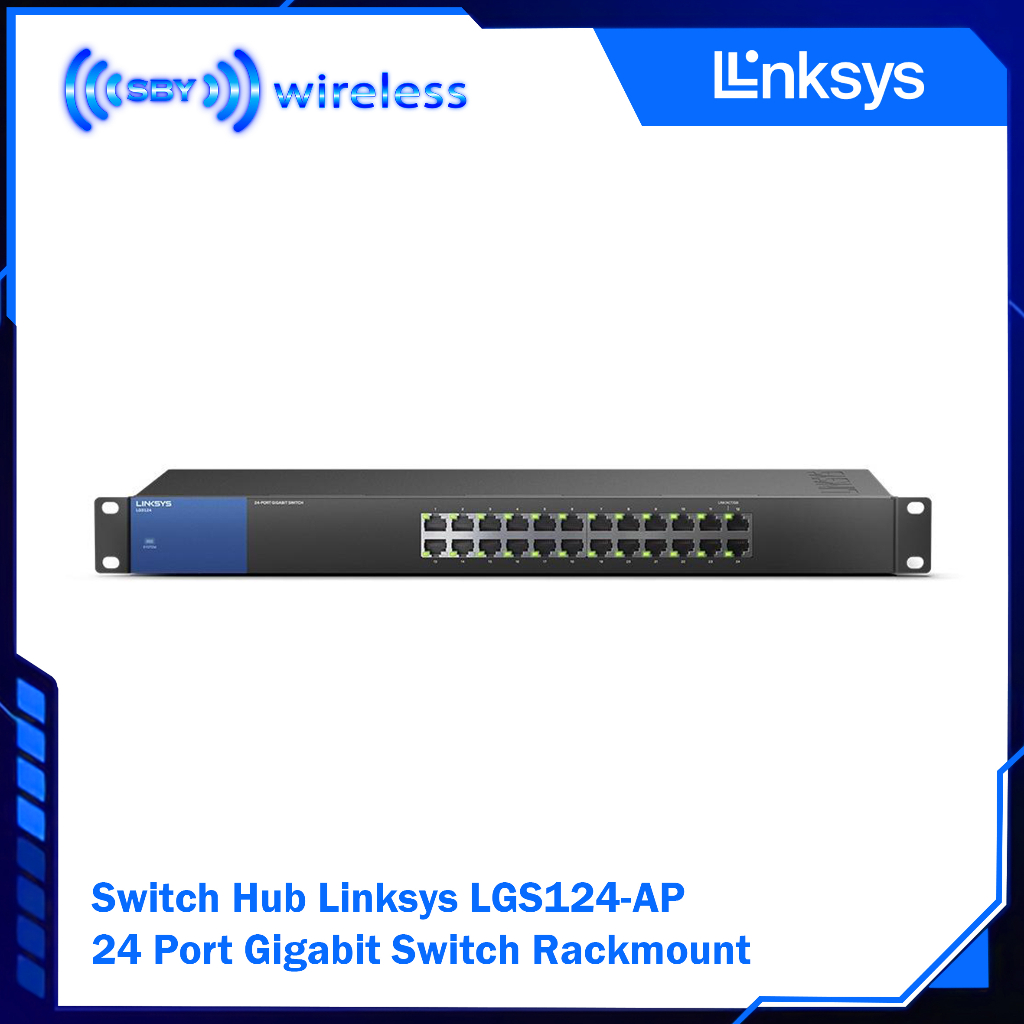 Switch Hub Linksys LGS124-AP 24 Port Gigabit Switch Rackmount