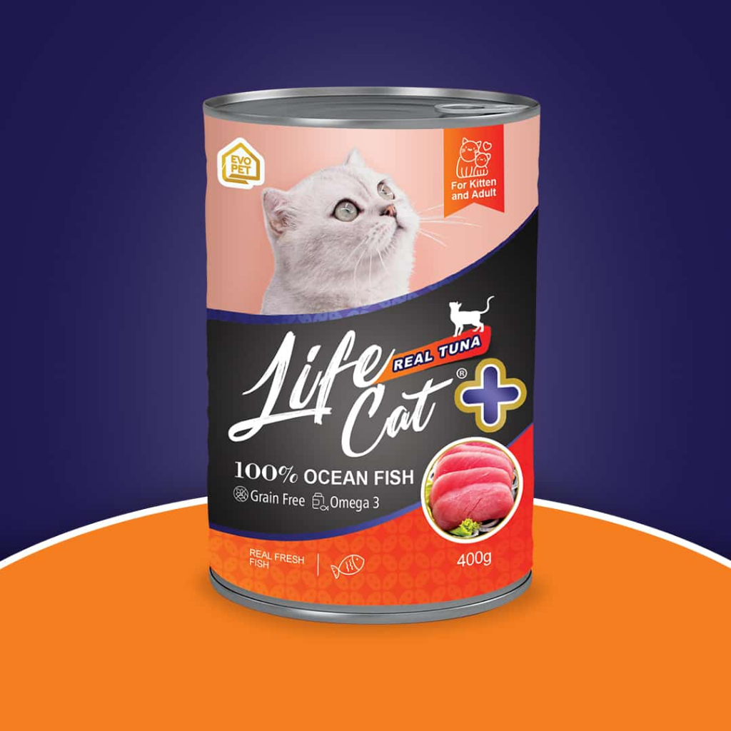 LIFE CAT KALENG PLUS MAKANAN KUCING BASAH 400 GRAM