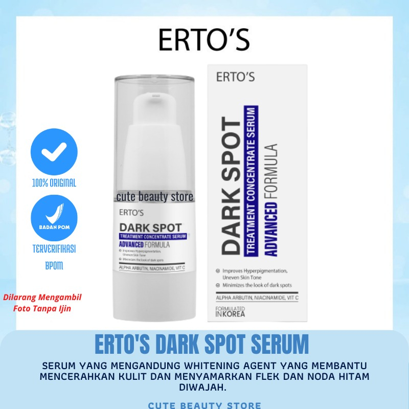 Ertos Dark Spot Serum Penghilang Flek Hitam Membandel
