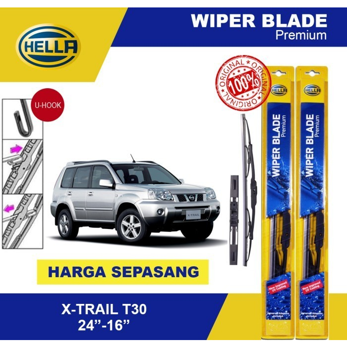 Wiper Blade HELLA PREMIUM Nissan X-Trail T30 1 Set 24-16