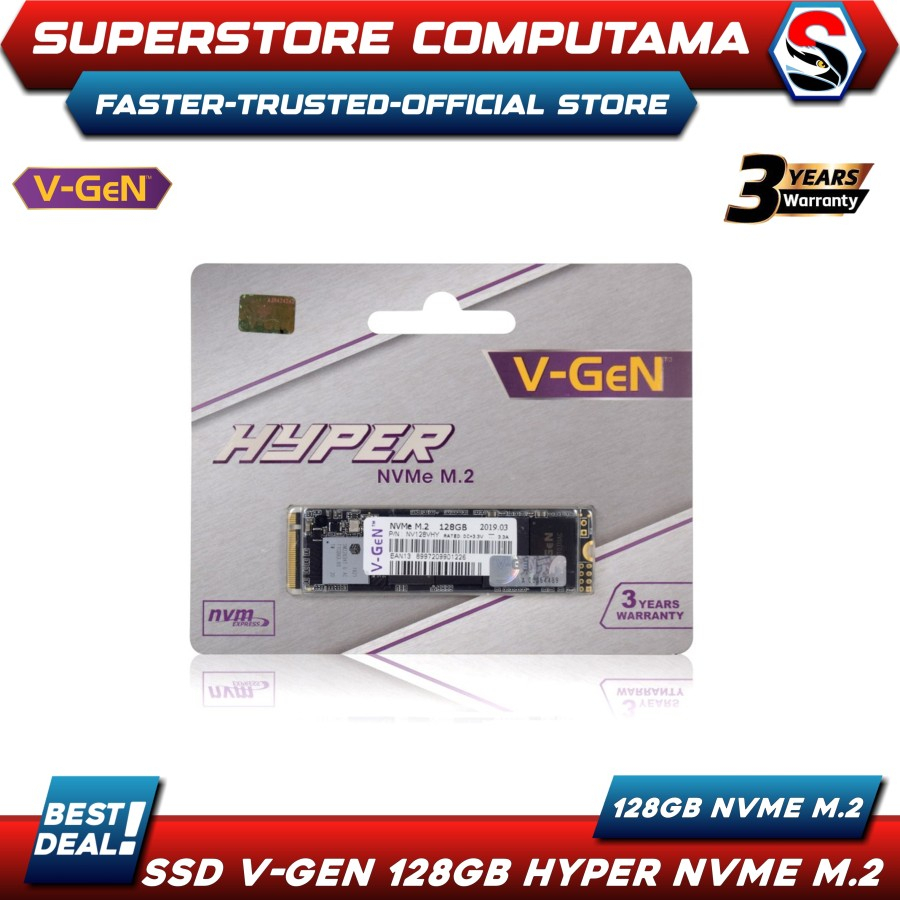 SSD V-Gen 128GB Hyper M.2 NVMe / SSD VGen 128GB NVMe M.2