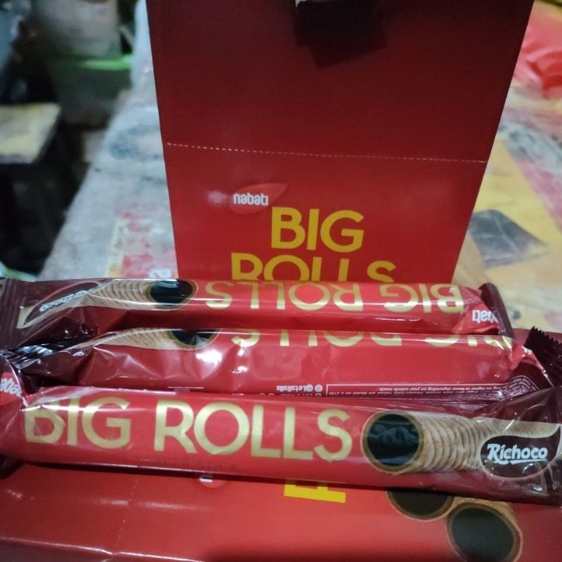 nabati big rolls wafer stick wafer roll isi krim cokelat keju goguma isi 20 pcs