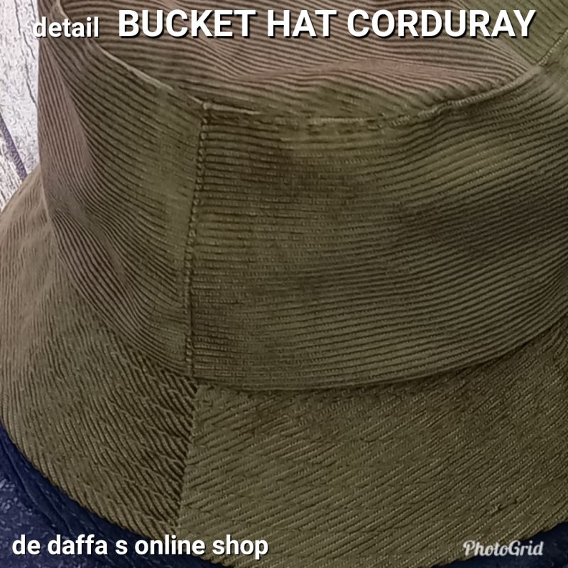 BUCKET HAT CORDURAY / TOPI BUCKET KORDORAY POLOS / BUCKET HAT POLOS