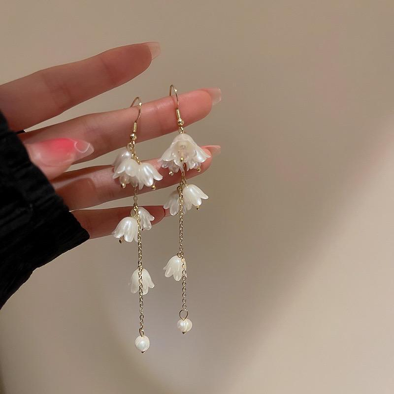 Senada Victory Anting Gantung Panjang Model Bunga Aksesoris Wanita SVA016