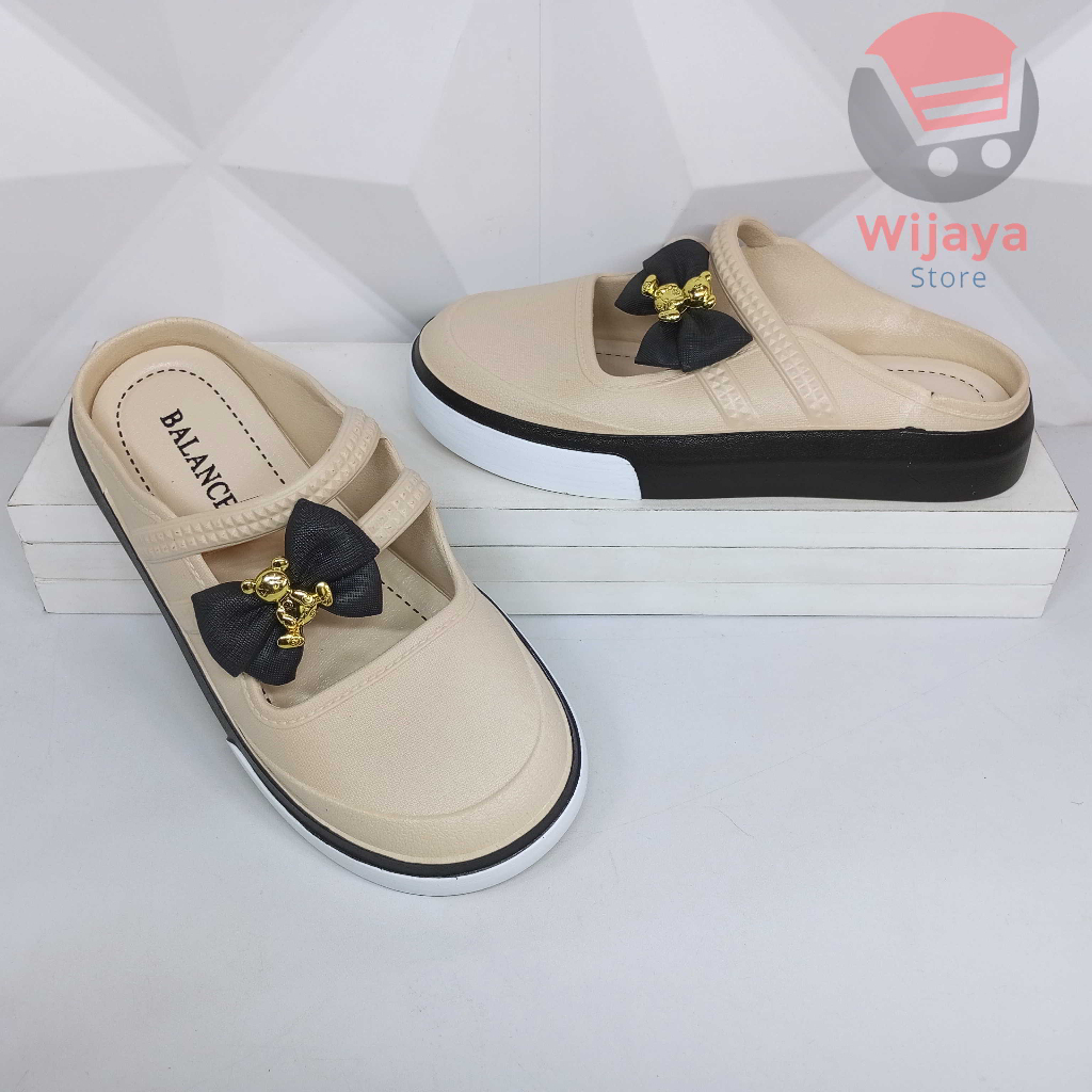 Sandal BALANCE 061 Sepatu Slop Wanita Sendal Slide Kokop Pita Selop Cewek Perempuan