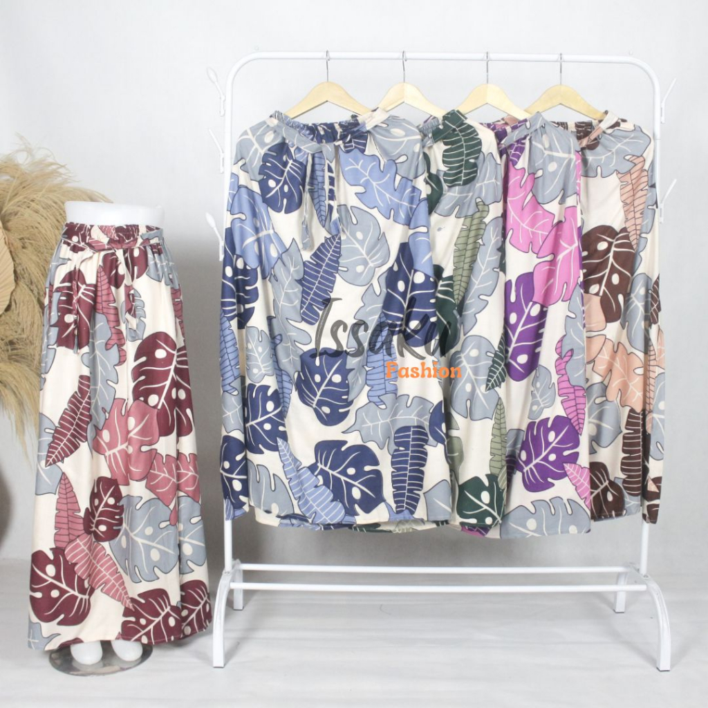 Rok Klok Payung Wanita Bahan Rayon Motif Batik Kekinian