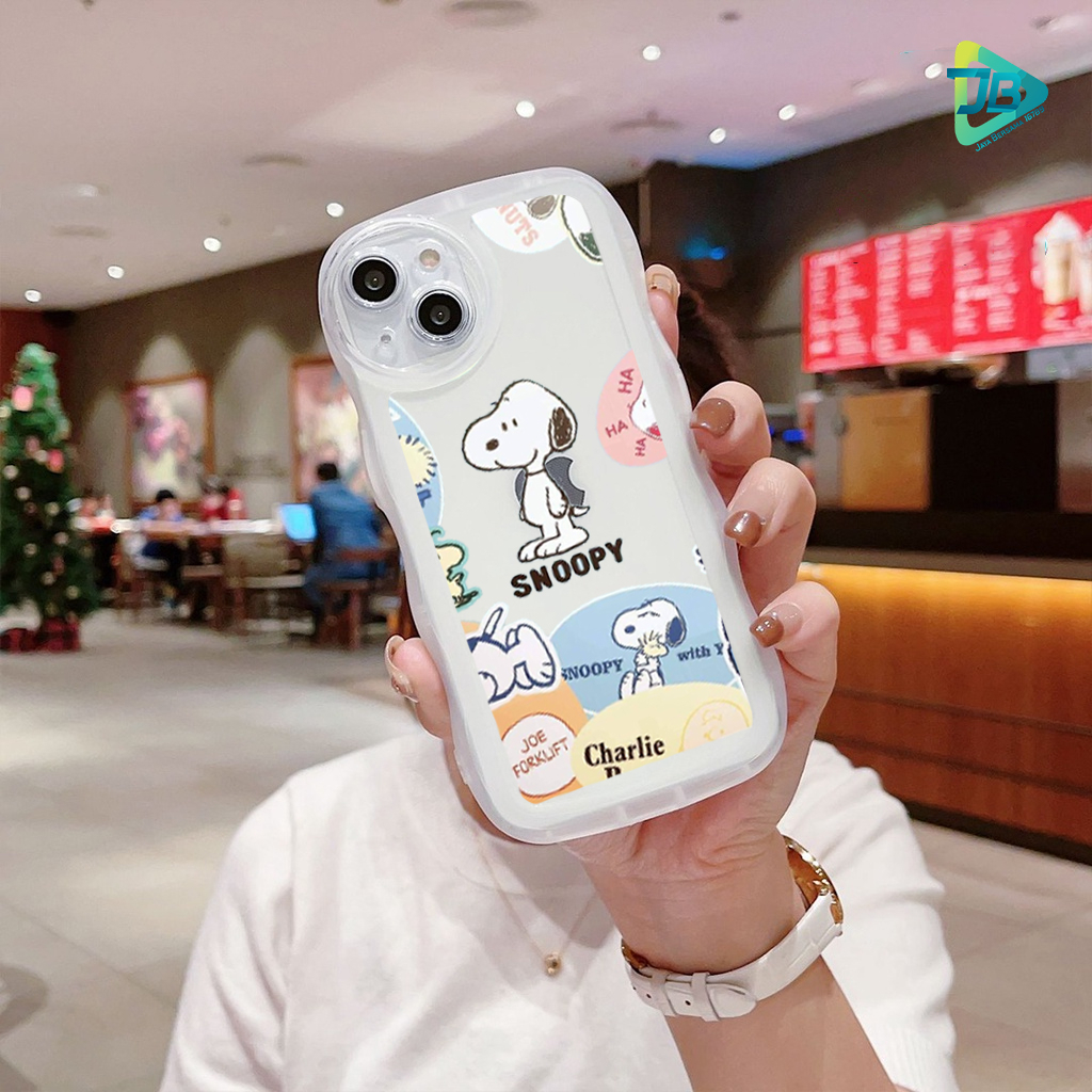 CUSTOM SOFTCASE WAVE GELOMBANG CLEAR CUSTOM SNOOPY FOR INFINIX SMART 5 6 HD 6 PLUS HOT 9 10 11 12 PLAY 11 S 12I 12 PRO 20 20I 20S NOTE 12 G96 JB8939