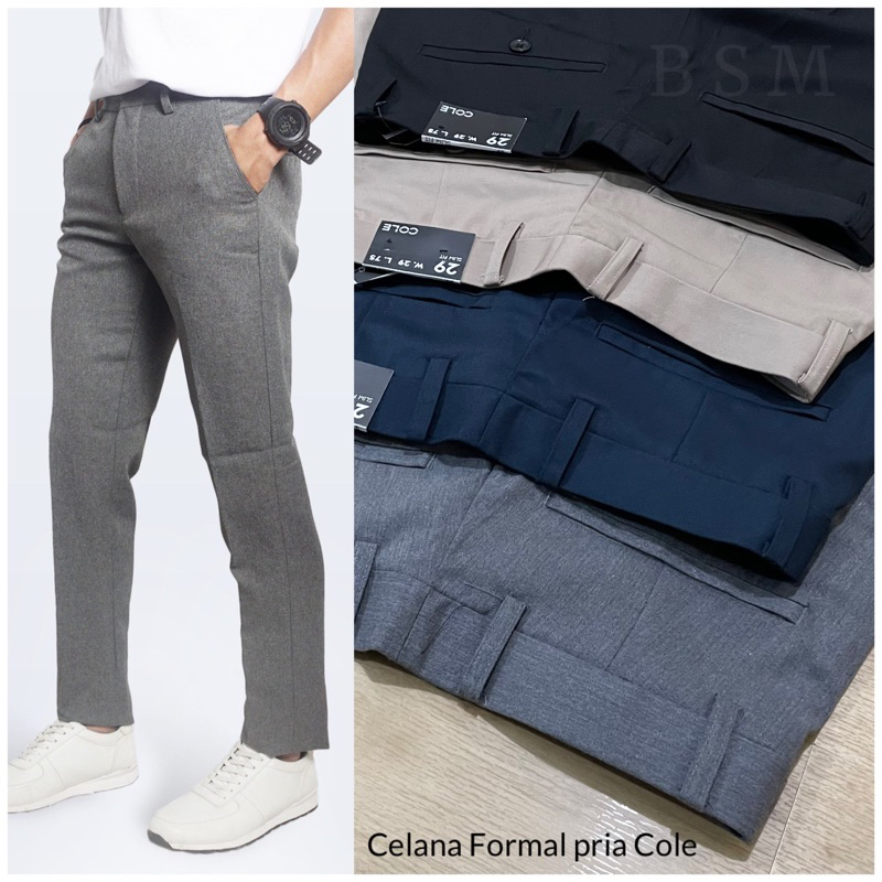 Celana Bahan Formal Stanley Adams Slimfit Pria Clana Kerja Pria dewasa Warna Hitam Clana Panjang Stanley Adam