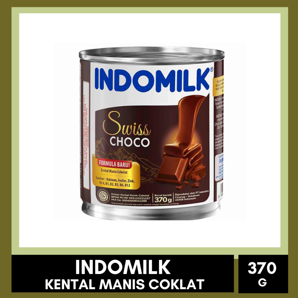 INDOMILK SWISS CHOCO KENTAL MANIS 370gr / INDOMILK SKM / INDOMILK COKLAT