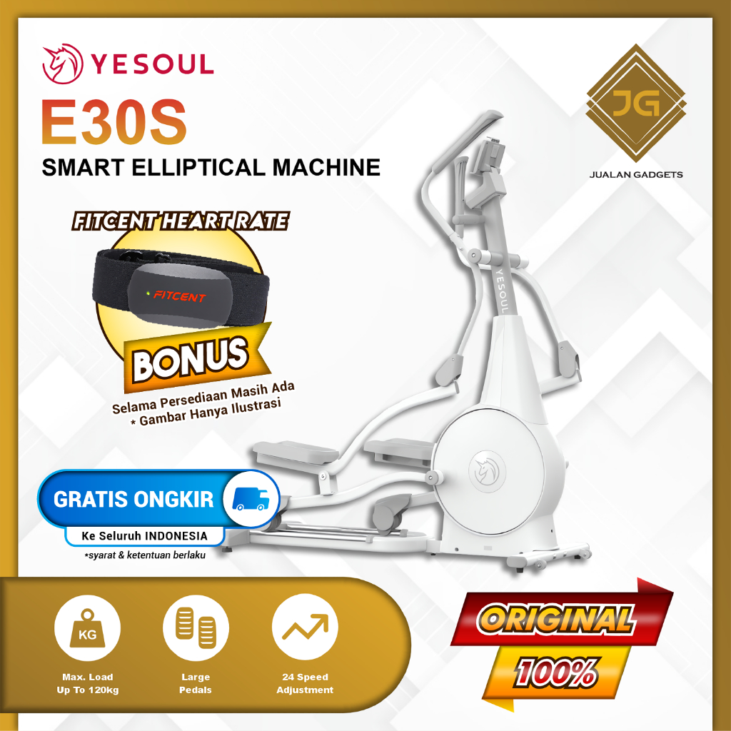 Yesoul E30S Smart Elliptical Machine Alat Gym Fitness - Garansi