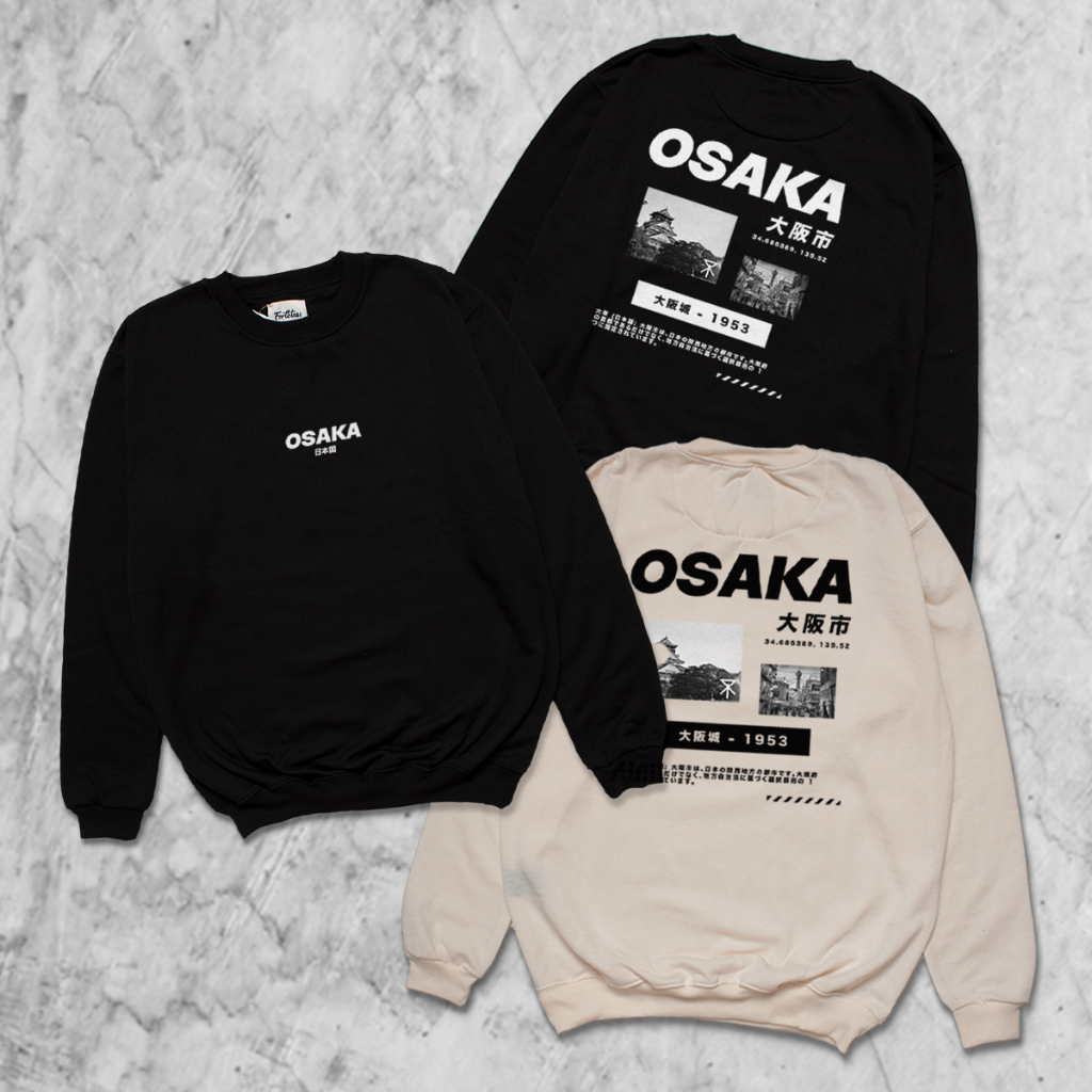 HipNop Osaka Sweater Pria Lengan Panjang Sweater Cowok Sweater Premium Cowok Outwear Unisex