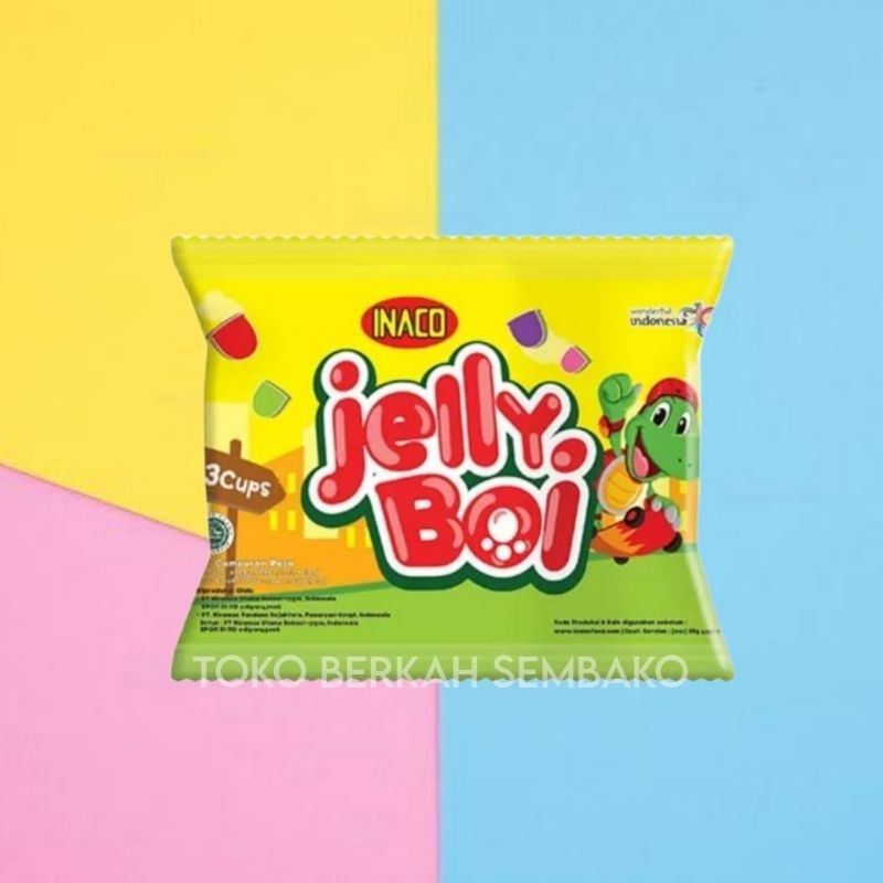 

INACO Jelly Boi 1 BUNGKUS Isi 3 cup 33gr Snack Jelly Mini Nata De Coco