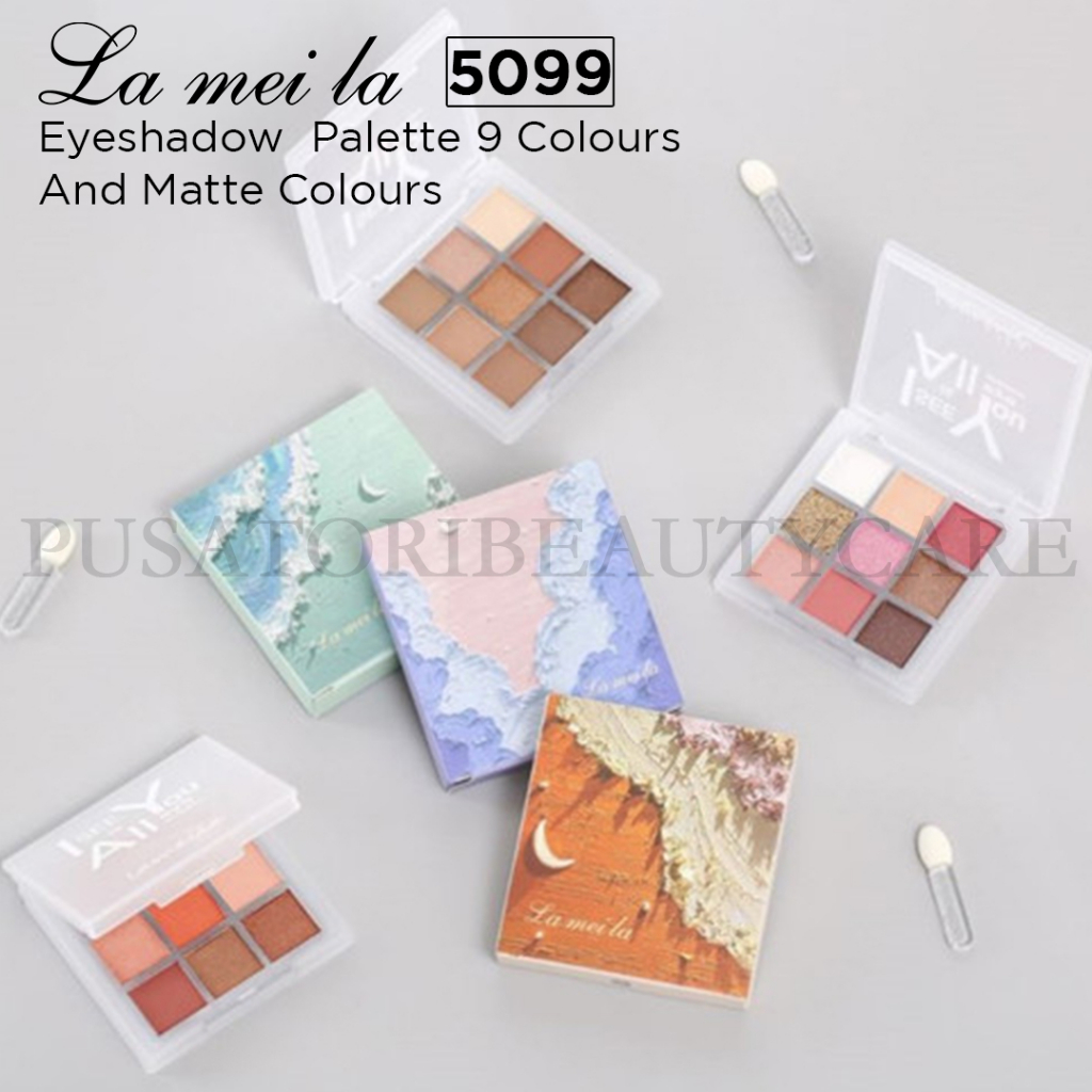 Lameila 5099 Eyeshadow Palette 9 Colours Glitter And Matte Colours