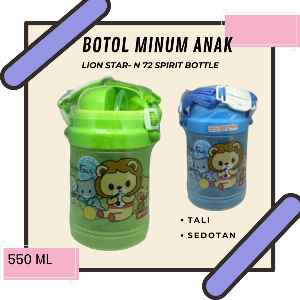 BOTOL MINUM ANAK LION STAR SEDOTAN TALI - 550 ML - N- 72 SPIRIT BOTTLE