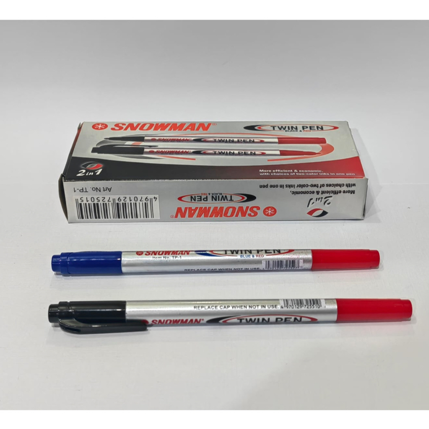 

spidol twin pen snowman dua sisi (per biji)