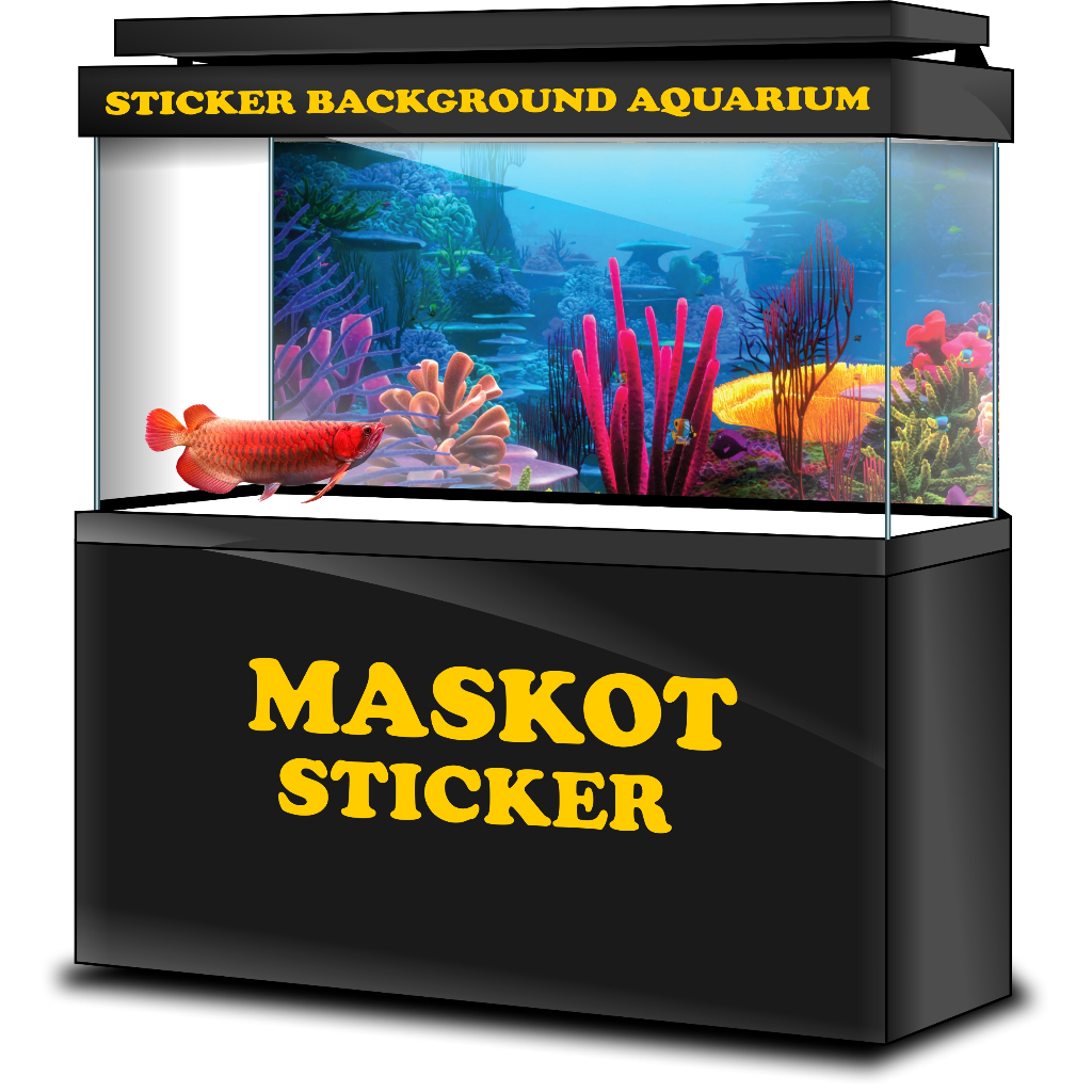 STICKER AQUARIUM, STIKER AKUARIUM, AQUASCAPE,  STIKER KACA AQUARIUM, STIKER BACKGROUND AQUARIUM, STI