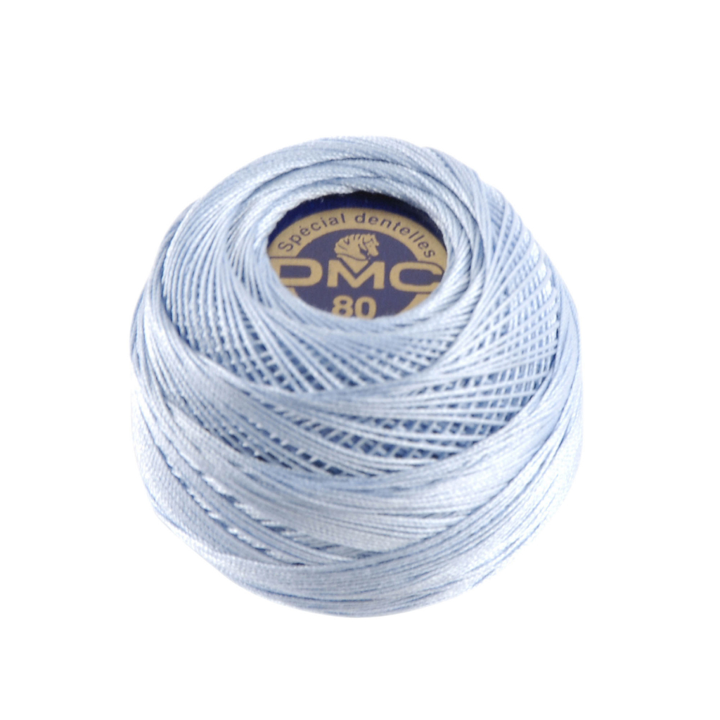 Benang Crochet DMC Special Dentelles size 80 - 800 Pale Delft Blue Biru