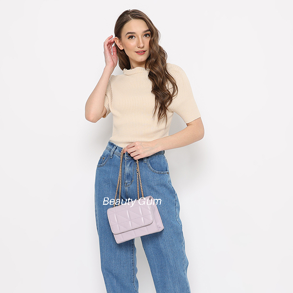 (Free box)Tas selempang wanita Tiffany lilac Beauty Gum/sling bag import lilac/tas selempang wanita 