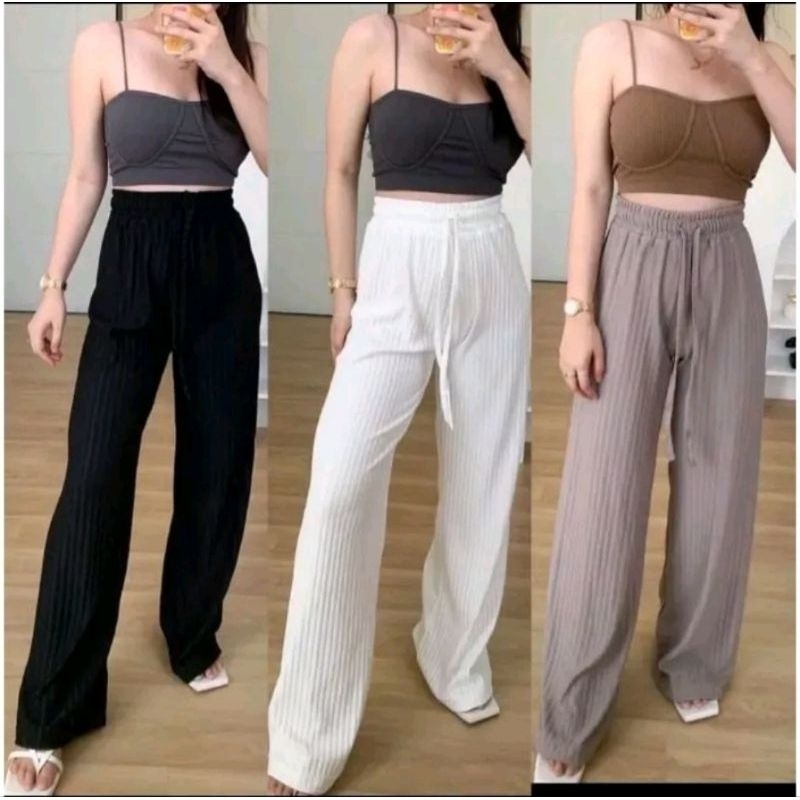 Celana Kulot Knit pants Korean Celana Kulot Wanita Knit Terbaru Korean Style