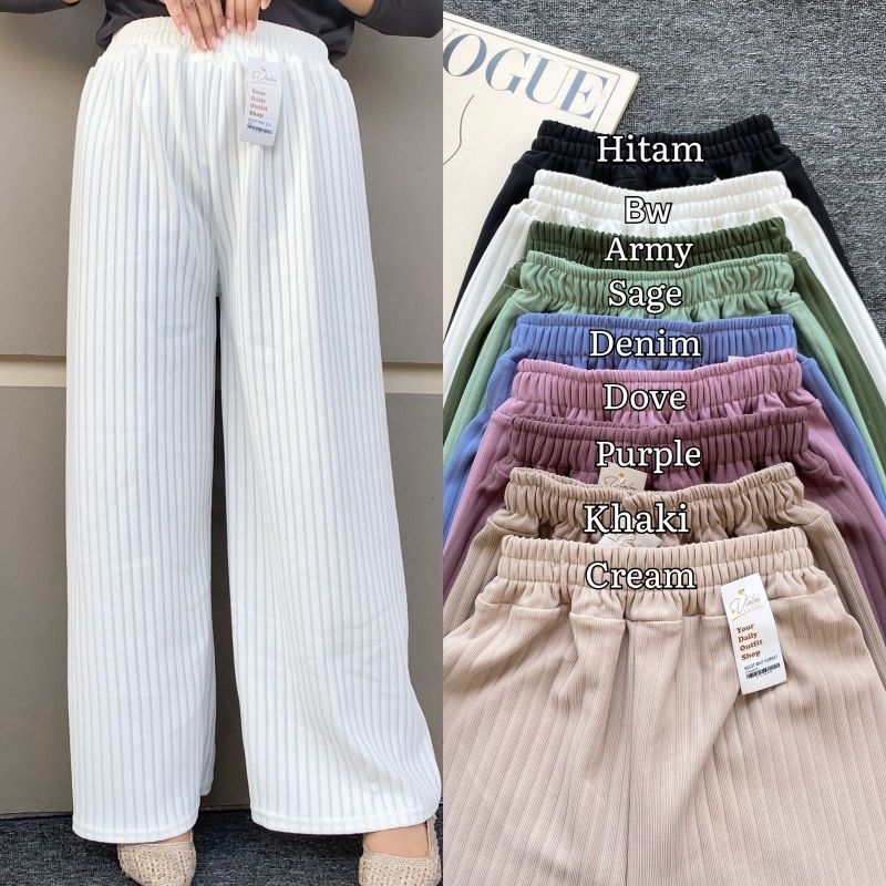 Celana Kulot Knit pants Korean Celana Kulot Wanita Knit Terbaru Korean Style