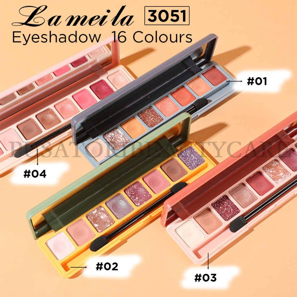 Lameila 3051 Eye Shadow Soft Lasting Pallete 8 Warna