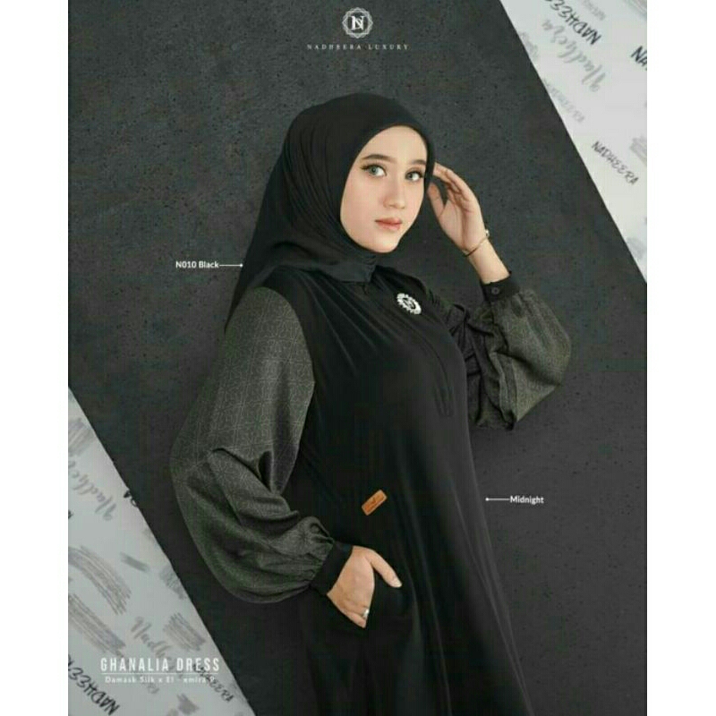 GHANALIA DRESS BY NADHEERA MIDNIGHT [SIZE L]