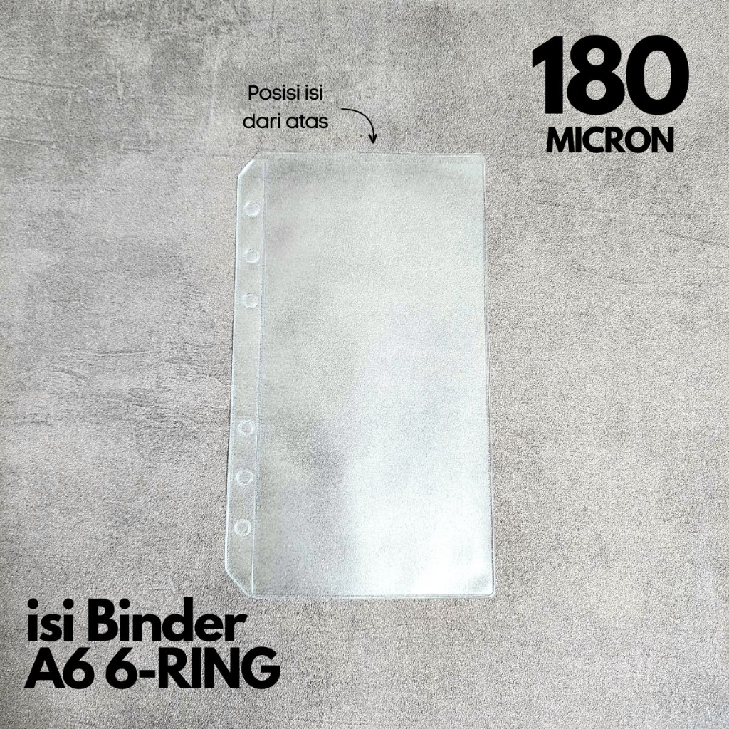 Isian Binder A6 | Binder 6 Lubang A6 Transparan Doff | Binder A6 untuk Keuangan