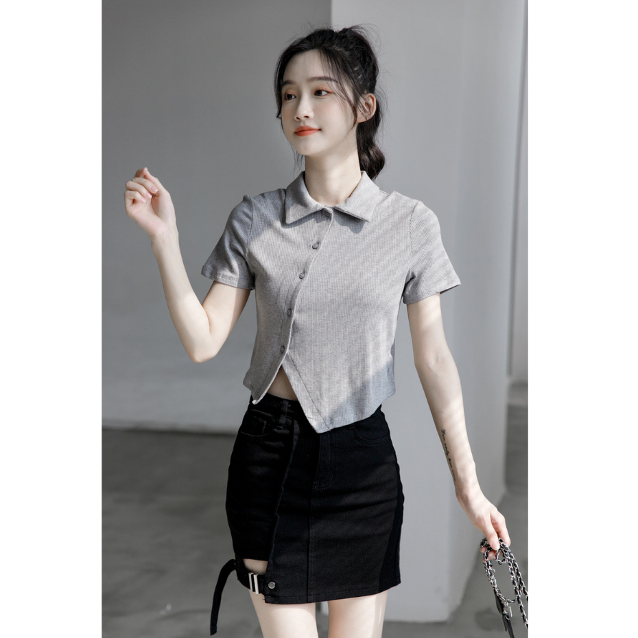 【LIVIAHOME】Korean  Polo Atasan Wanita T-Shirt 7151 (S-L)