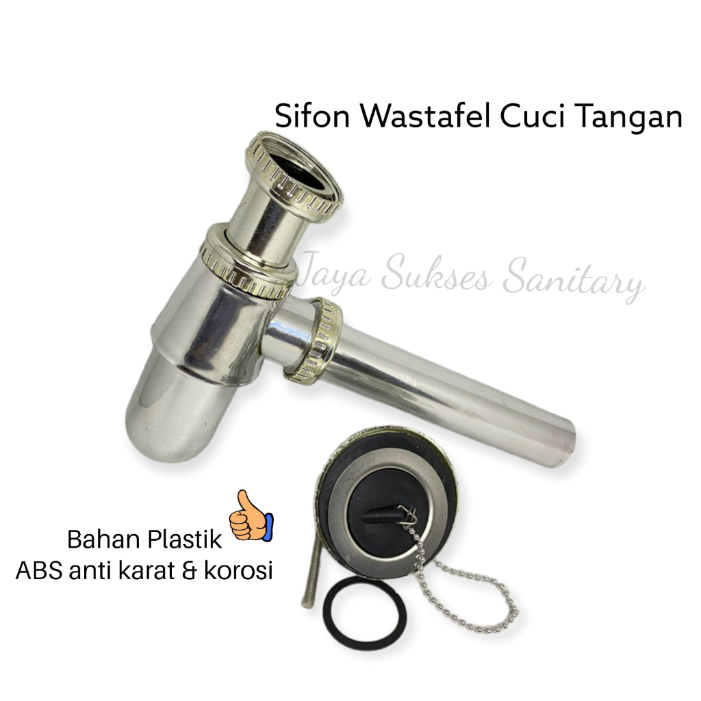 Sifon Wastafel Cuci Tangan Botol Afur Pembuangan Bahan Plastik Abs Anti Karat Dan Korosi