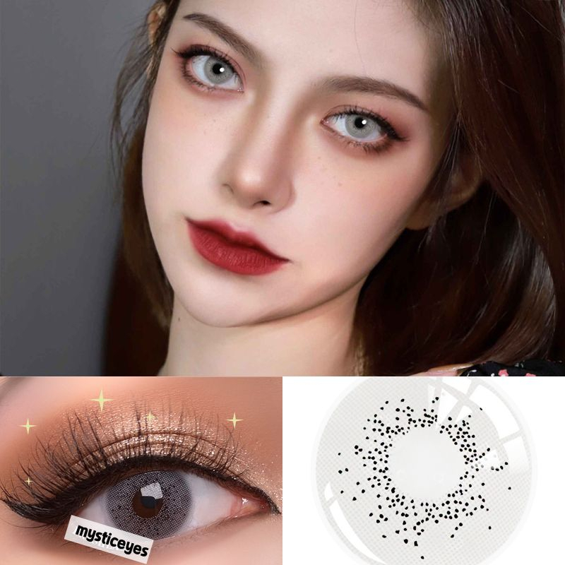 [✅COD] MYSTICEYES SOFTLENS OCEAN SERI LENSA KONTAK GREYLENS MINUS 0-8.00 14.2 MM