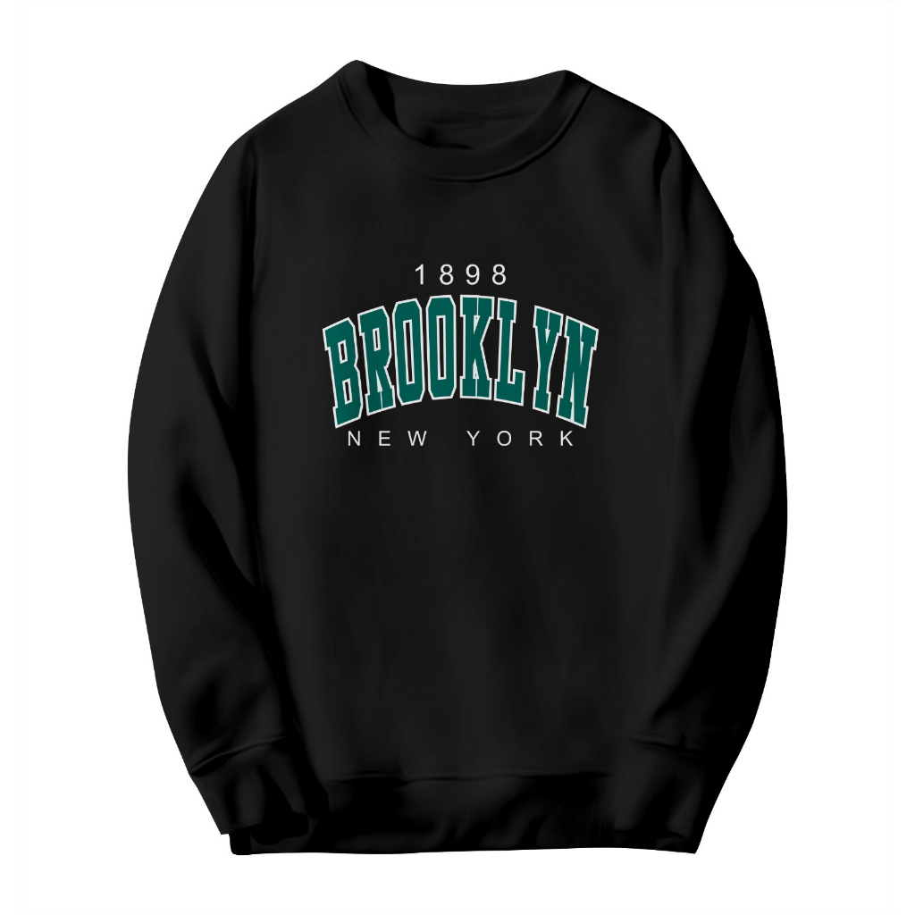 Sweater Crewneck flecee Broklyn newyork terbaru M-XXL