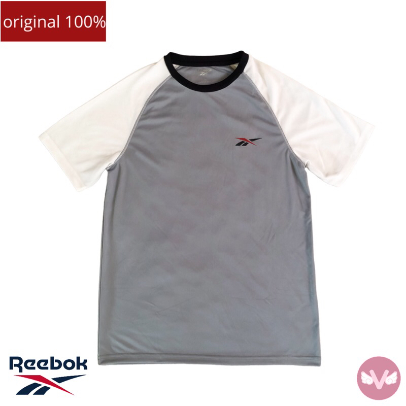 Reebok Performance Tee Baju Sport Pria Grey Baju Olahraga Reebok Original 100%