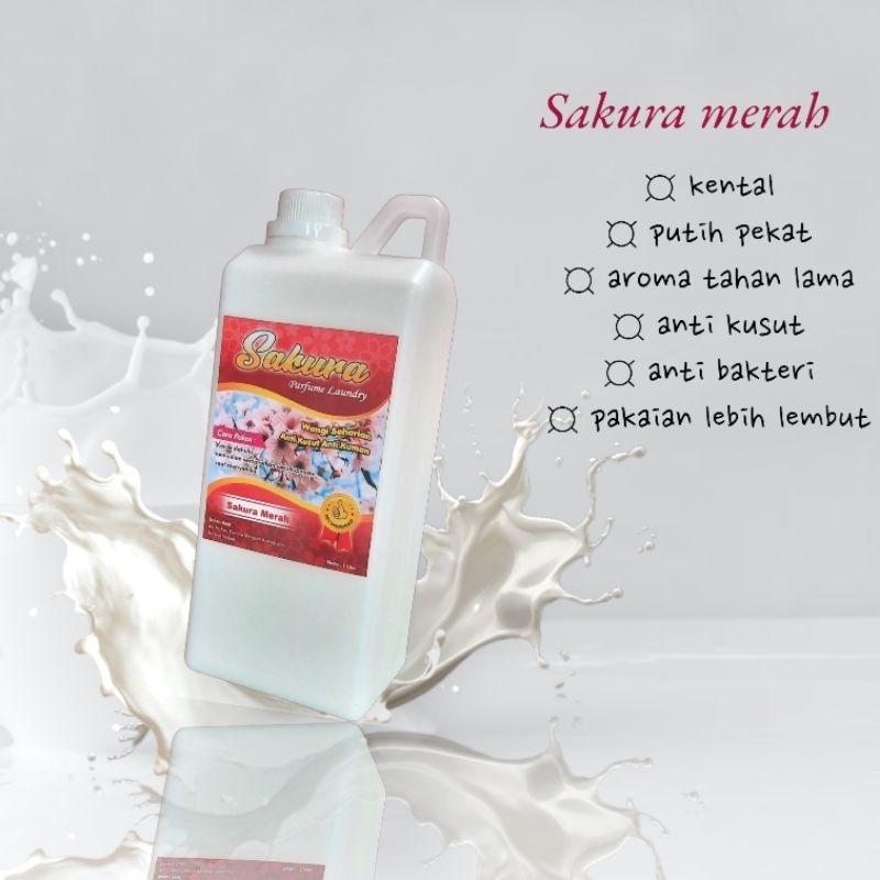 Sakura Pewangi Setrika dan Pelicin Setrika Pakaian Laundry 1L Sakura Parfum Laundry