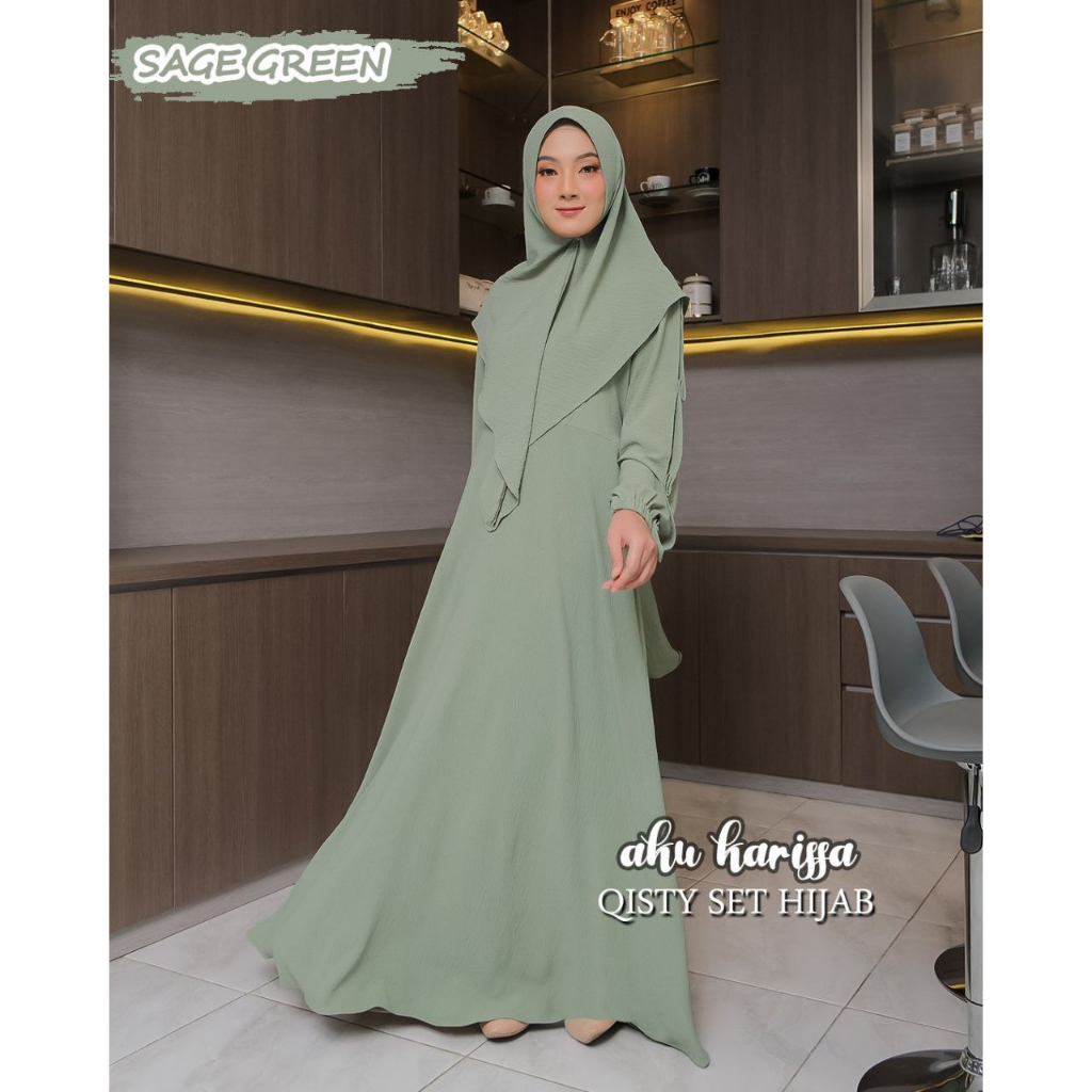 Qisty Set Hijab ORI AKU KARISSA Bahan Crinkle