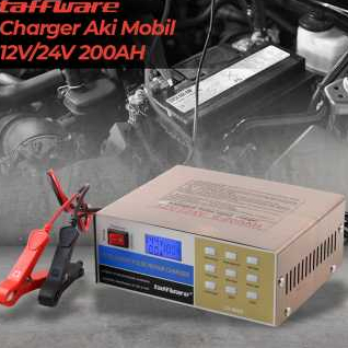 Charger Casan Pengecasan Aki Mobil Motor Portabel Lead Acid Battery 12V/24V 200AH TAFFWARE- LD-002S