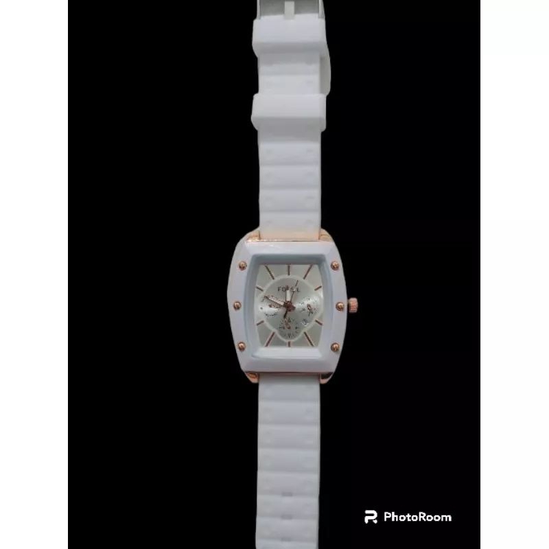 (Terima Cod)Jam Tangan Wanita FSL Oval New Crono3 Varisi Tanggal Aktif Strap Rubber/Karet(Dikirim Jakarta)