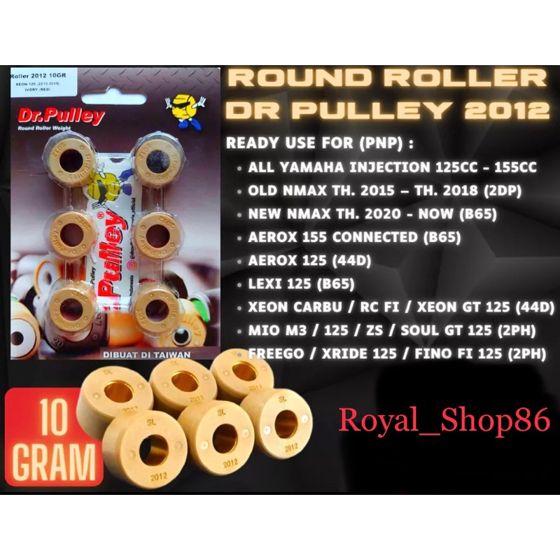 ROLLER DR PULLEY NMAX AEROX LEXI XEON MIO M3 SOUL GT FINO 125 2012 Original